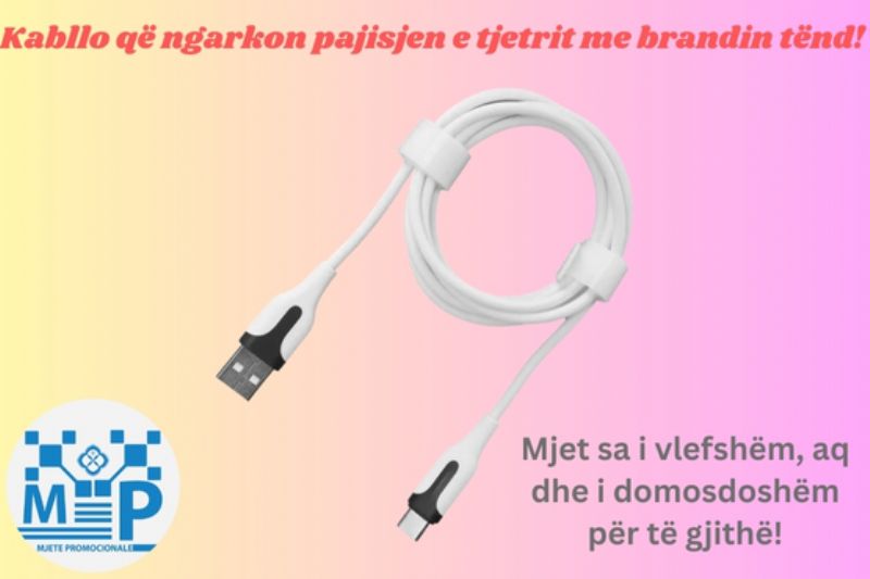 kabllo karikimi promocionale, kabllo usb me logo, kabllo usb e personalizuar, kabllo karikimi e loguar, kabllo multifunksionale me logo, usb c me logo, kabllo teknologjike promocionale, karikues usb me logo, kabllo marketingu